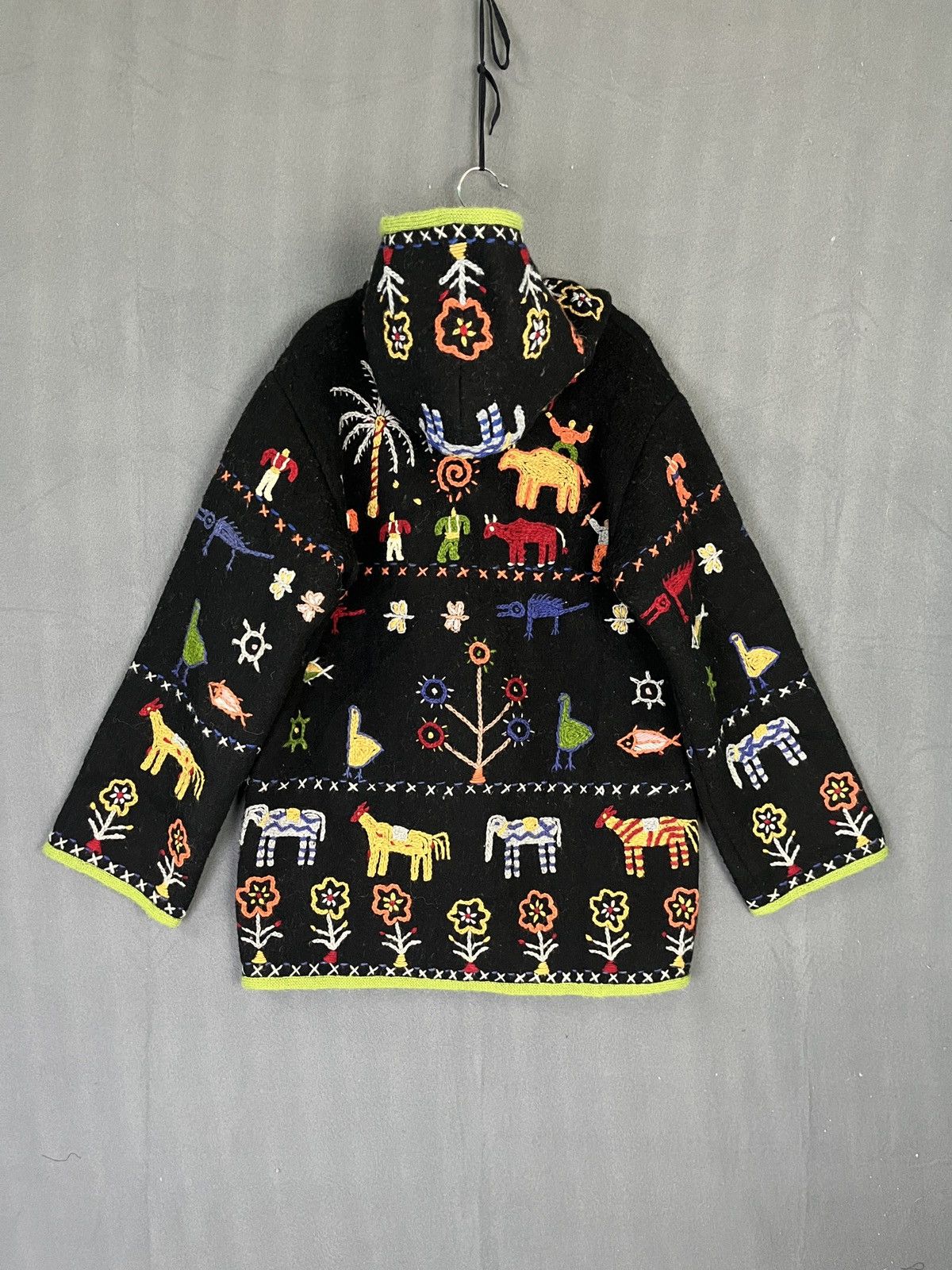 Native × Vintage Ancient Art Relic Style Wool Embroidered Jacket Made in Peru Size US M / EU 48-50 / 2 - 2 Thumbnail
