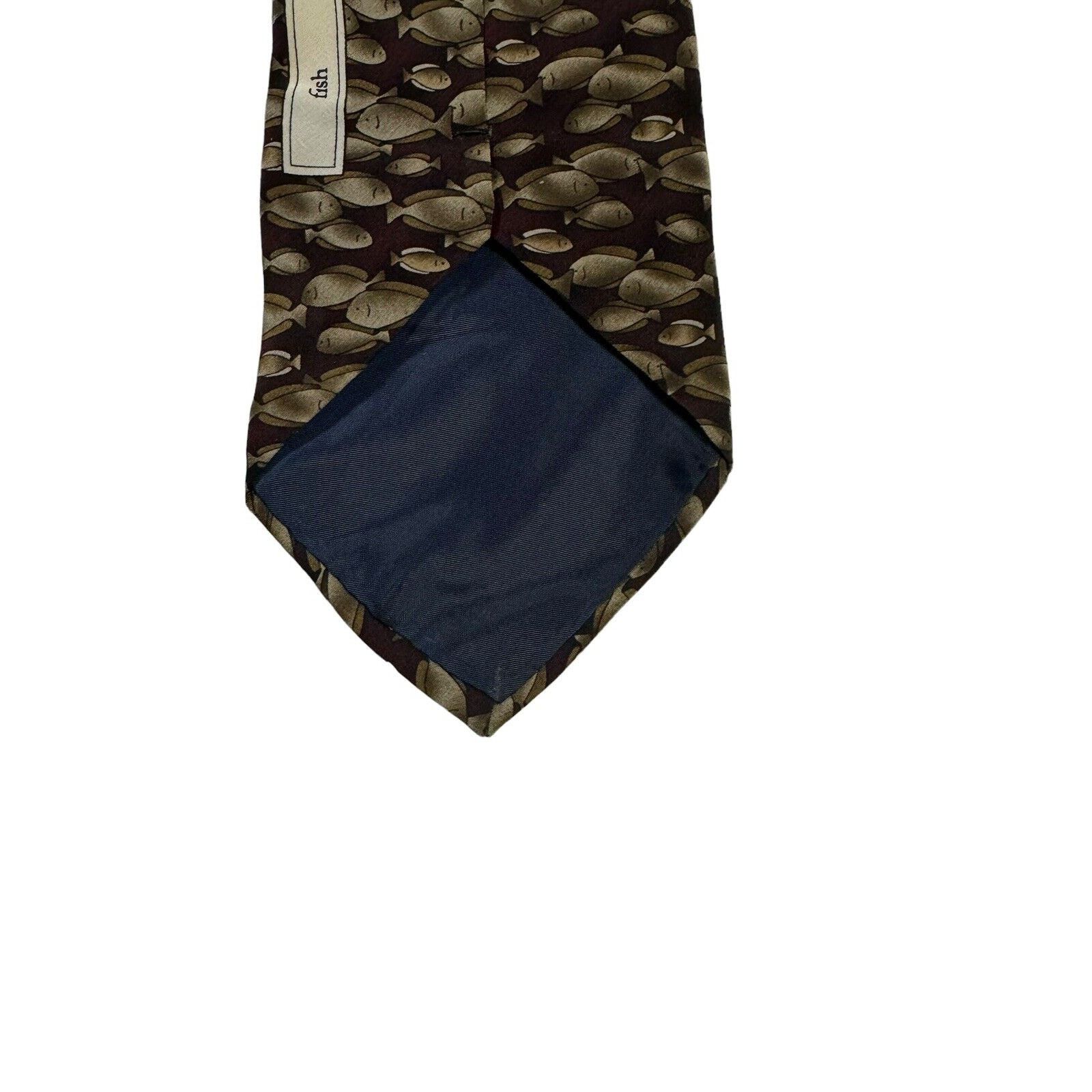 Other Ties To Nature Fish Vintage Novelty 100% Silk Necktie Size ONE SIZE - 6 Thumbnail