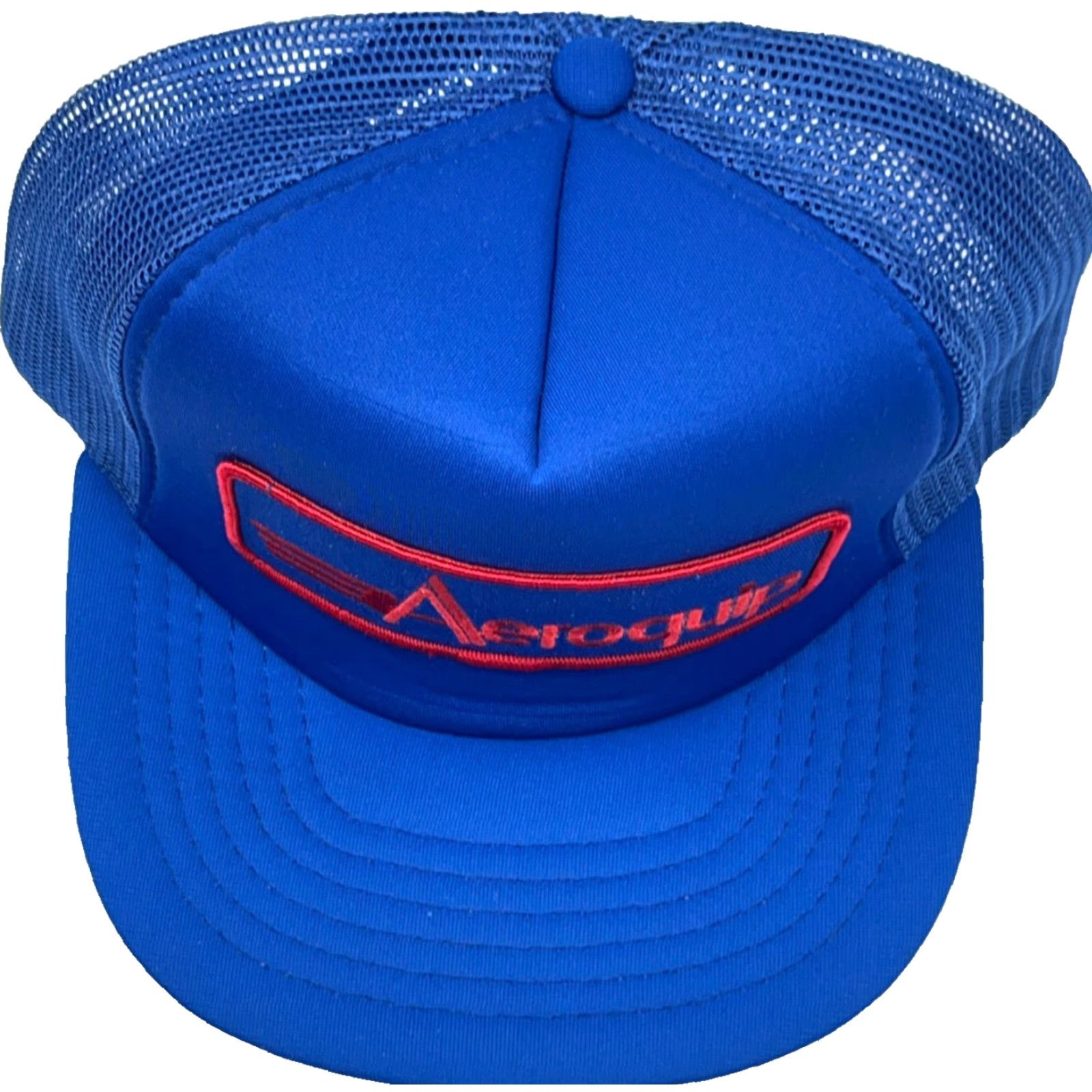 Vintage Vintage Athletic Headwear Trucker Hat Adult One Size Blue Red 90s Farm Mining Casual Workwear USA Logo Retro Filigree Size ONE SIZE - 2 Thumbnail