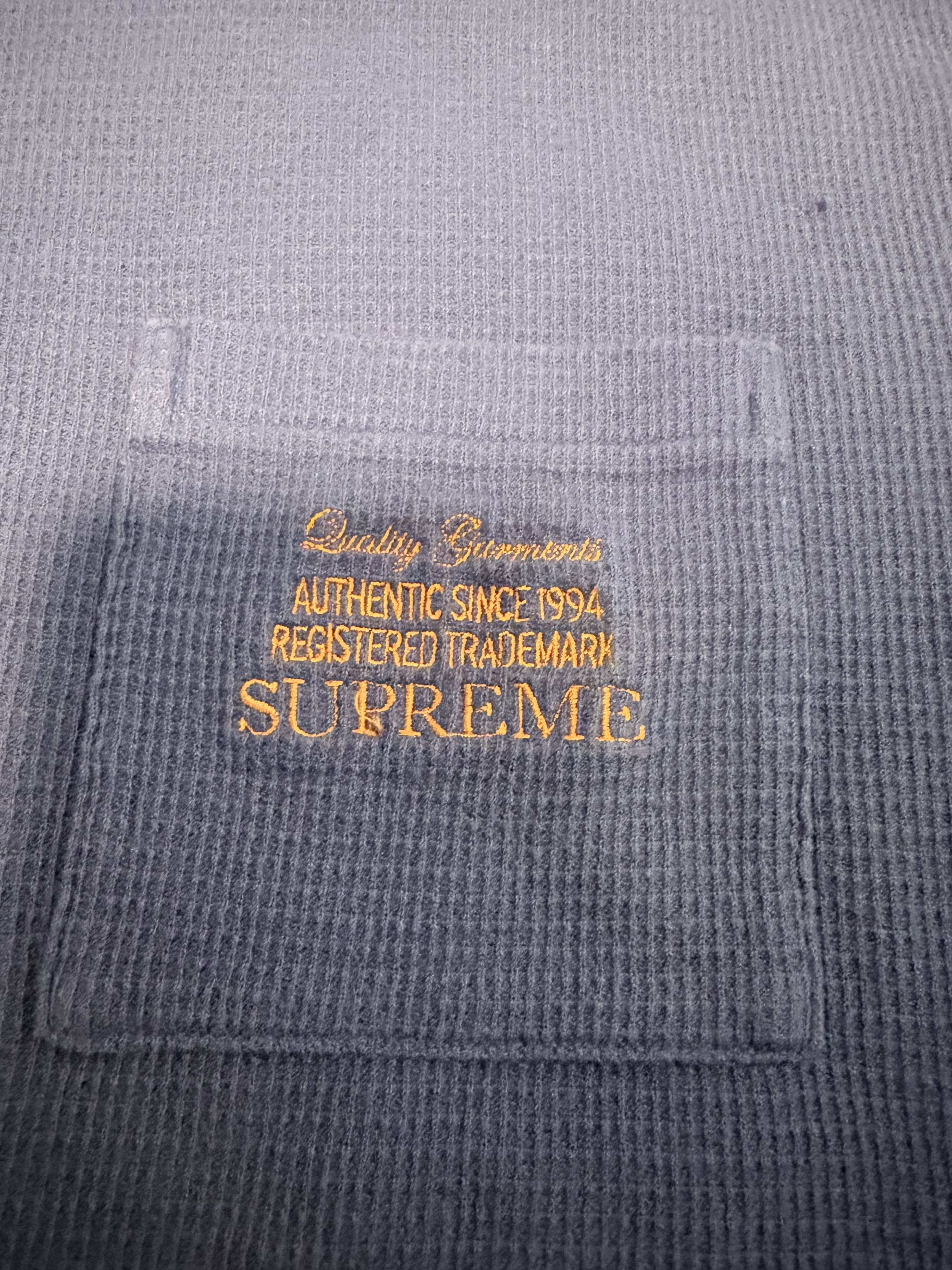 Supreme Supreme Waffle Pocket Tee FW19 Royal Medium Size US M / EU 48-50 / 2 - 3 Thumbnail