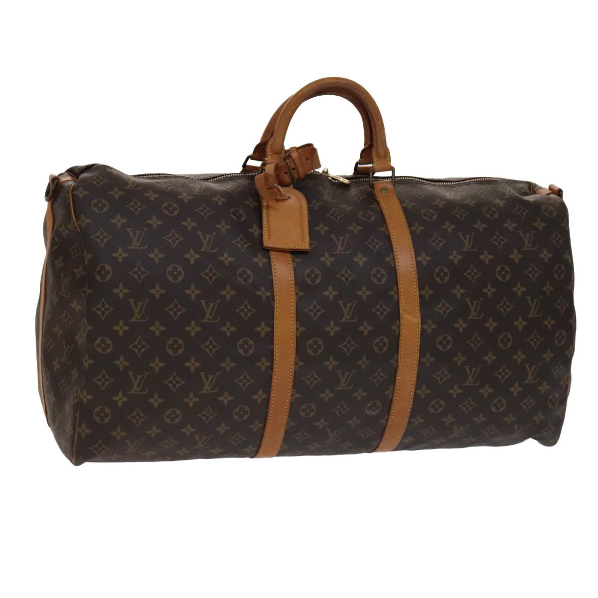 Louis Vuitton Keepall Bandoulière 60 Brown Canvas Travel Bag (Pre-Owned) Size ONE SIZE - 1 Thumbnail