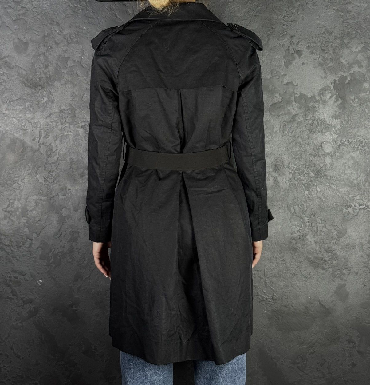 Sandro Women's Sandro Paris Dark Blue Trench Coat Belted Size 36 Size XS / US 0-2 / IT 36-38 - 3 Thumbnail