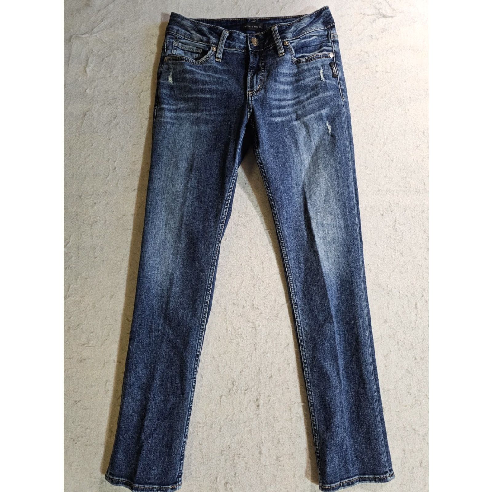 Silver Jeans Co. Silver Jeans Signature Suki Slim Denim Jeans Women's W28 L27 Medium Wash Clothing Jeans Size 28" / US 6 / IT 42 - 2 Thumbnail