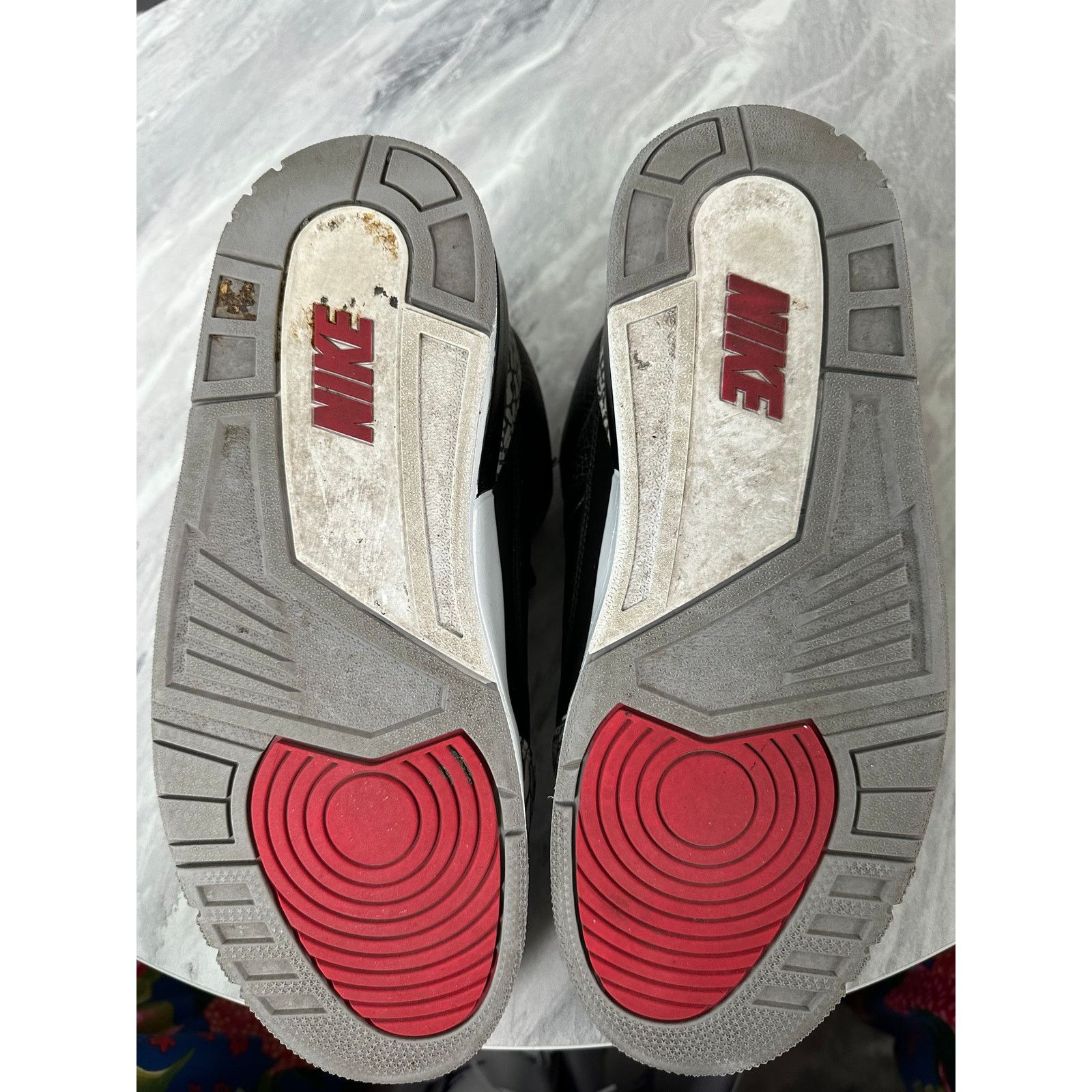 Nike Men’s Nike Air Jordan 3 Retro Black Cement 2024 size 11 USED Size US 11 / EU 44 - 4 Thumbnail