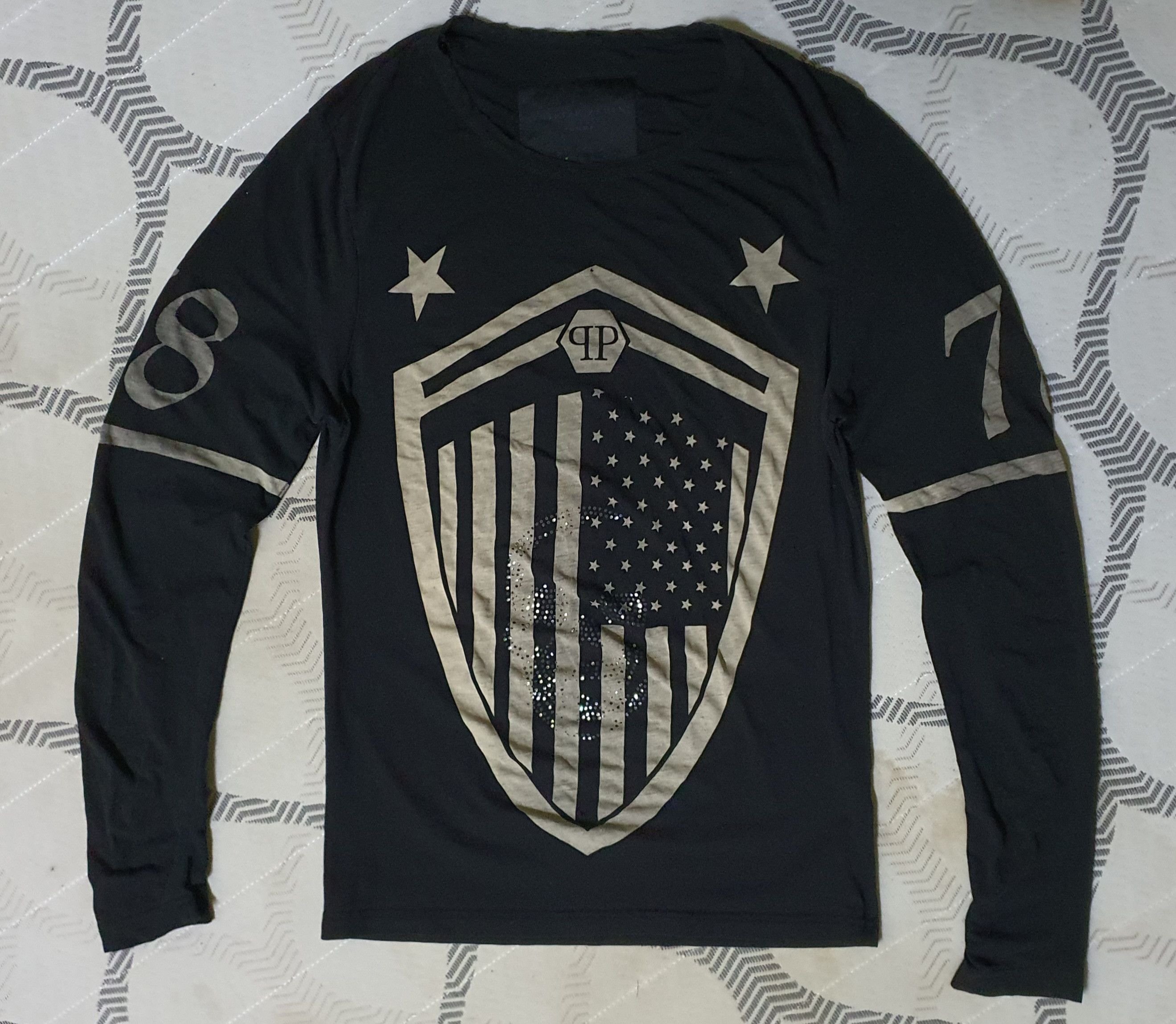Philipp Plein Philipp Plein Homme - Stars & Stripes Longsleeve Size US S / EU 44-46 / 1 - 1 Thumbnail