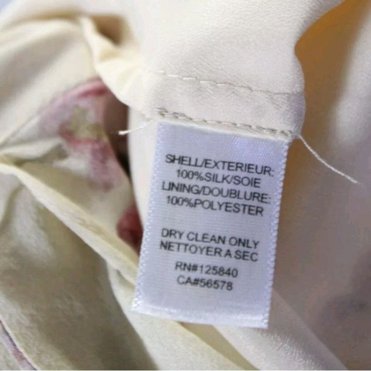 INTERMIX Intermix Silk Top Sz S Cream Feminine Country Floral Strappy Size S / US 4 / IT 40 - 4 Thumbnail