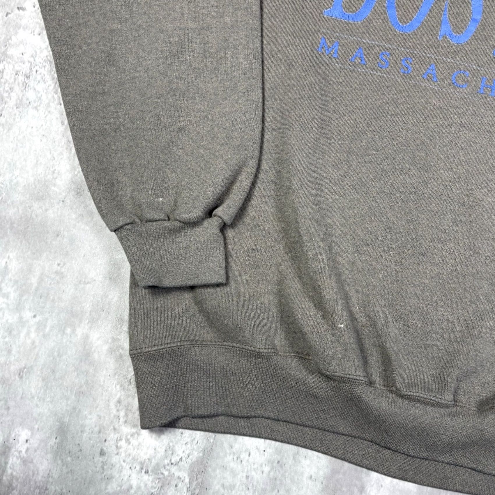 Vintage VINTAGE Boston Massachusetts Gray Pullover Sweatshirt Mens XL 90s City USA Graphic Print Heavyweight Cotton Blend Fleece Logo Purveyor Unbranded Size US XL / EU 56 / 4 - 6 Thumbnail