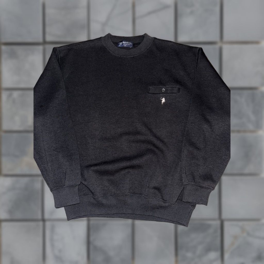 Vintage VINTAGE Ralph Lauren Polo County Crewneck Sweatshirt Men M Black Polo County Ralph Lauren Crewneck Sweatshirt Men M Black Size US M / EU 48-50 / 2 - 1 Thumbnail