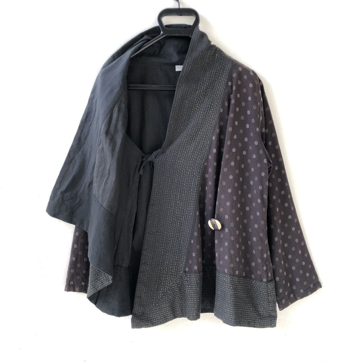 Japanese Brand ANTENNE TROIS Kimono Style Woven 2 Layer jacket Size S / US 4 / IT 40 - 2 Thumbnail