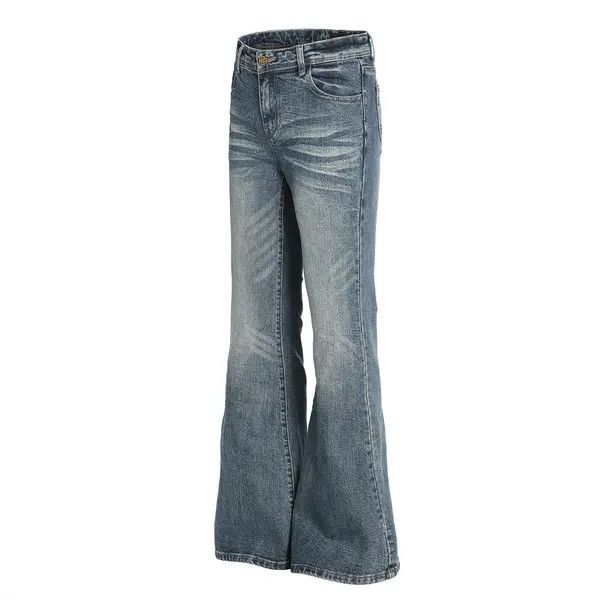 Japanese Brand VIBE American style distressed washed flared jeans Size US 32 / EU 48 - 2 Thumbnail