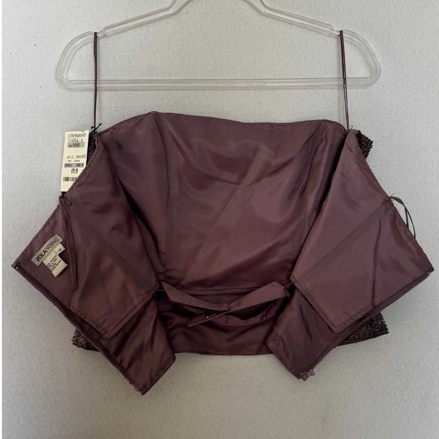 Other Zola Evening David Minka Y2K Beaded Corset Top 14 NWT Size L / US 10 / IT 46 - 9 Thumbnail