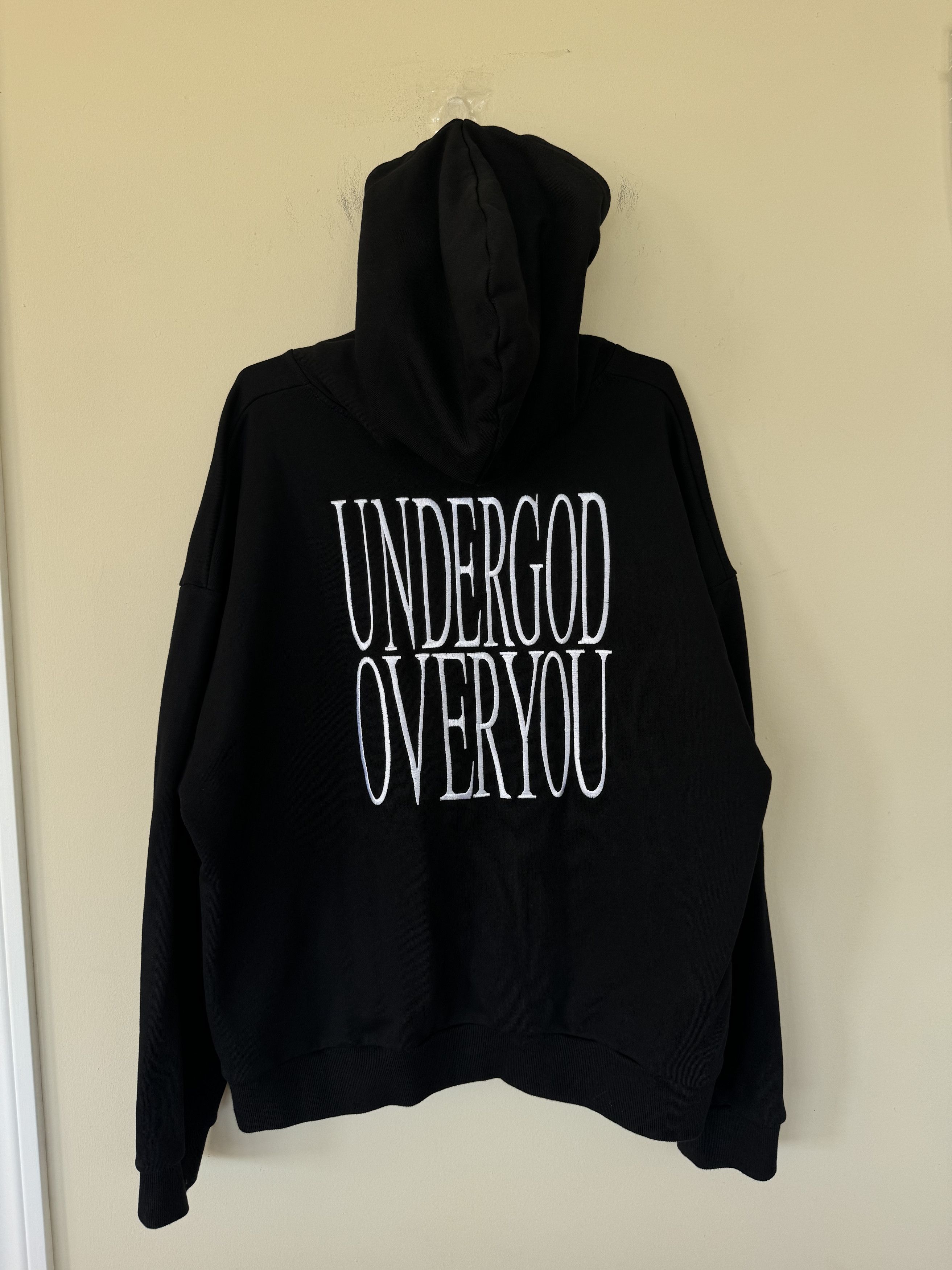 Vintage Open Bar Funeral Under God Over You Cropped Hoodie Size US XXL / EU 58 / 5 - 3 Thumbnail