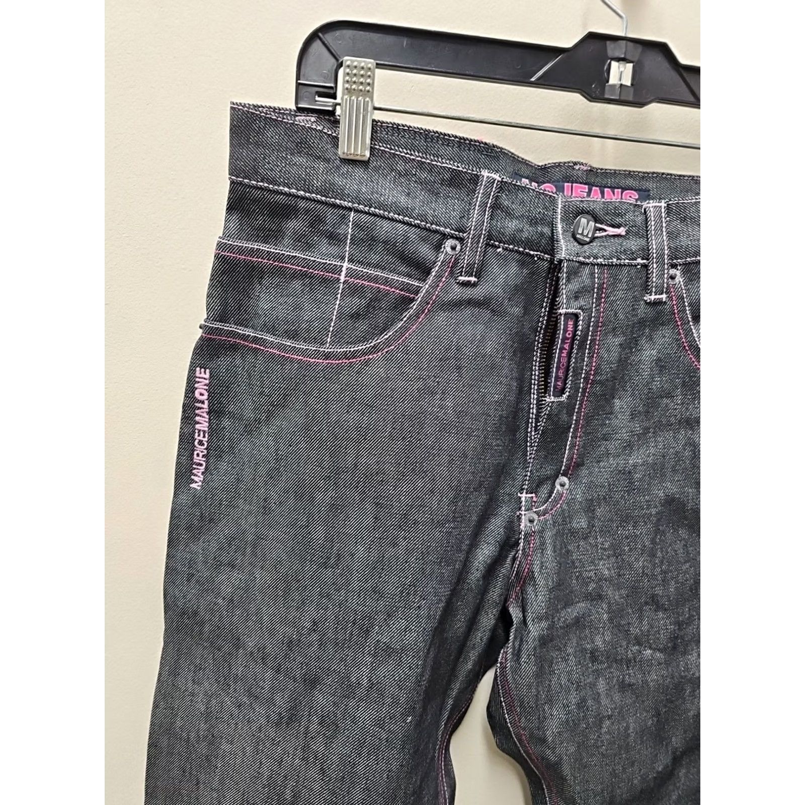 Vintage VINTAGE MoJeans Denim Hip Hop Womens Jeans 8 Black Pink Deadstock 30x33.5 Womens Size 30" / US 8 / IT 44 - 2 Thumbnail