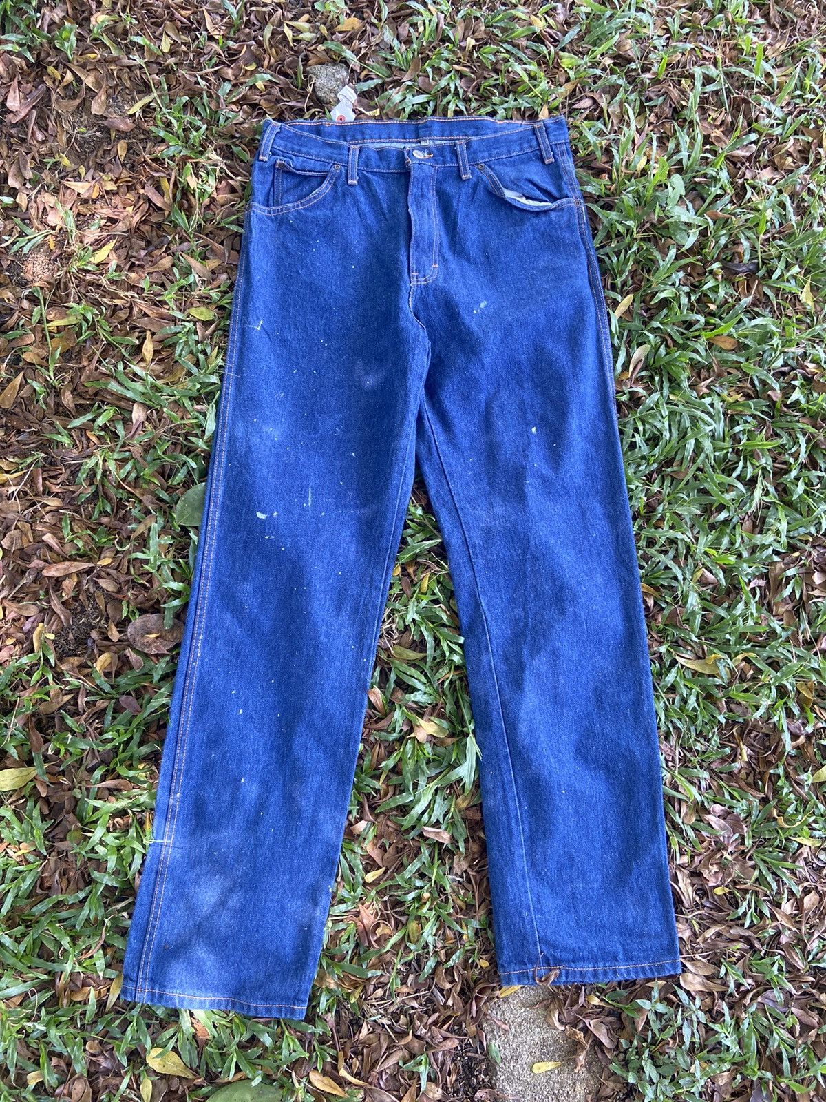 Vintage Vintage Dickies Splash Paint Denim Pants Size US 34 / EU 50 - 1 Thumbnail