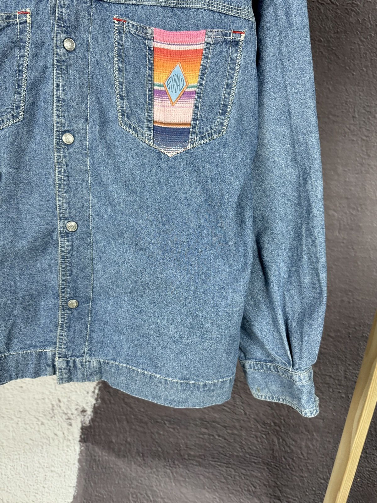 Replay × Vintage Replay cowboy western vintage made in Italy denim shirt Size US M / EU 48-50 / 2 - 6 Thumbnail