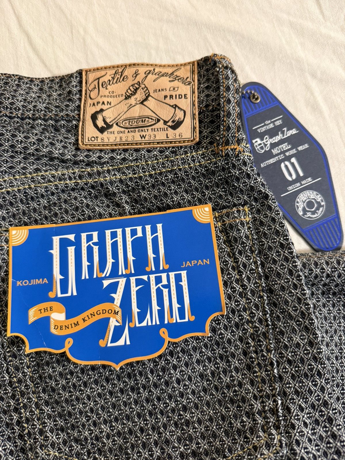 Other Graph Zero GZ-SVJPT-0204 13oz Selvedge Jacquard Jeans 33 Size US 33 - 6 Thumbnail