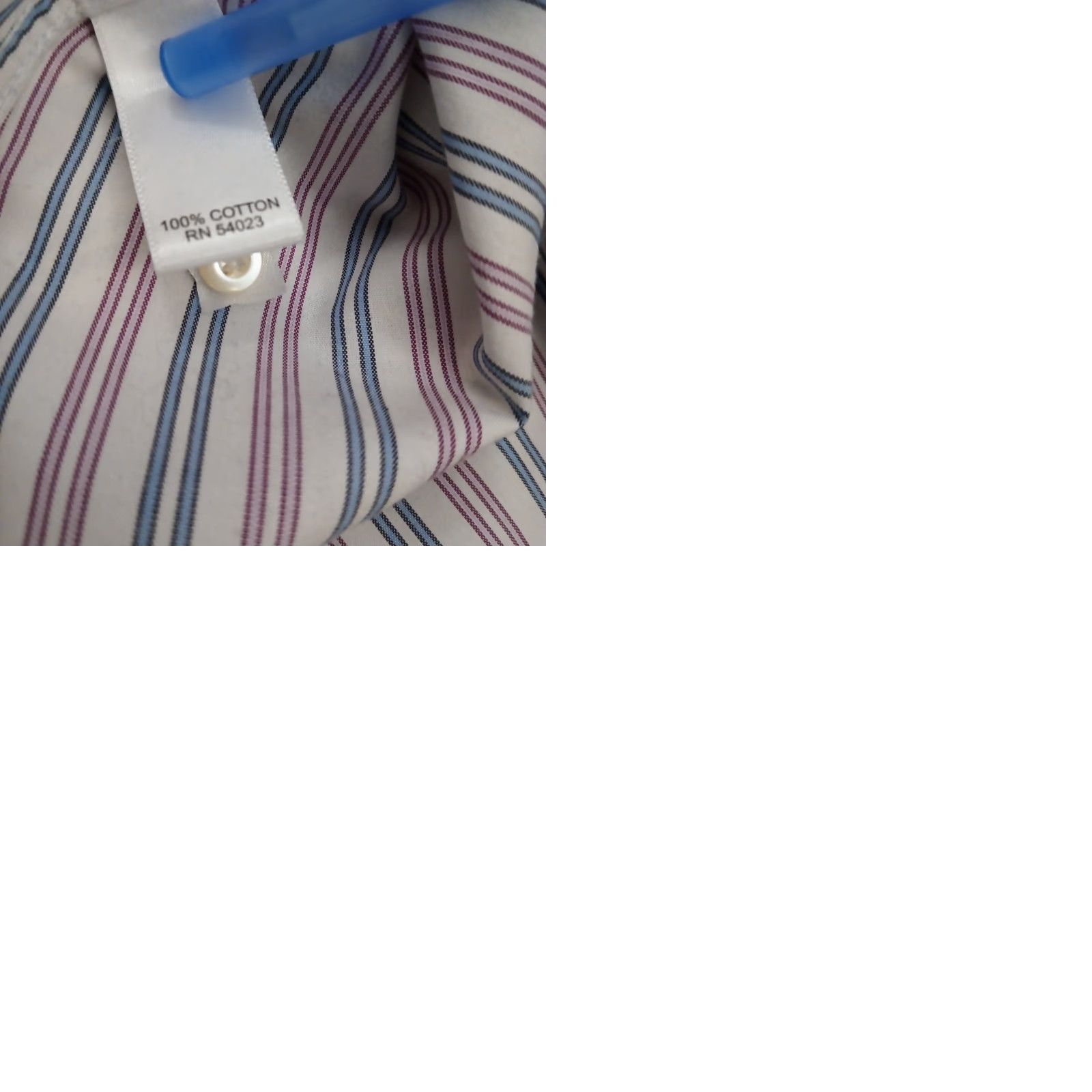 Banana Republic Banana Republic Shirt Mens Medium Blue Purple Striped Long Sleeve Button Up Size US M / EU 48-50 / 2 - 9 Thumbnail
