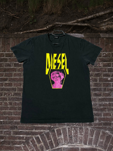 Diesel × Vintage Vintage Y2K Diesel Big Logo Bones Tee Size US L / EU 52-54 / 3 - 1 Thumbnail
