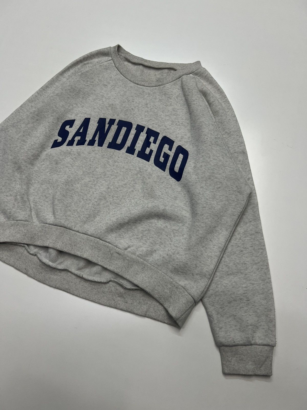 Japanese Brand VINTAGE SANDIEGO CROP SWEATSHIRT Size L / US 10 / IT 46 - 3 Thumbnail