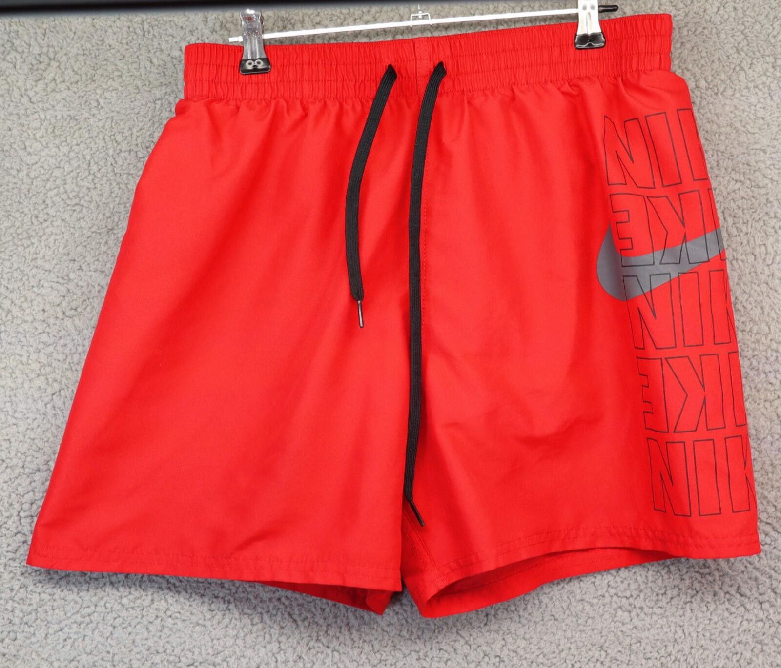 Nike Mens Nike Red Swimming Trunks Medium 5” Beach Pool Size US 32 / EU 48 - 1 Thumbnail