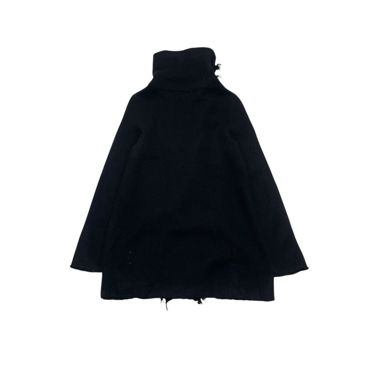 gomme 🔥Unique Design Gomme Black Wool High Collar Frindged Jacket Size M / US 6-8 / IT 42-44 - 3 Thumbnail