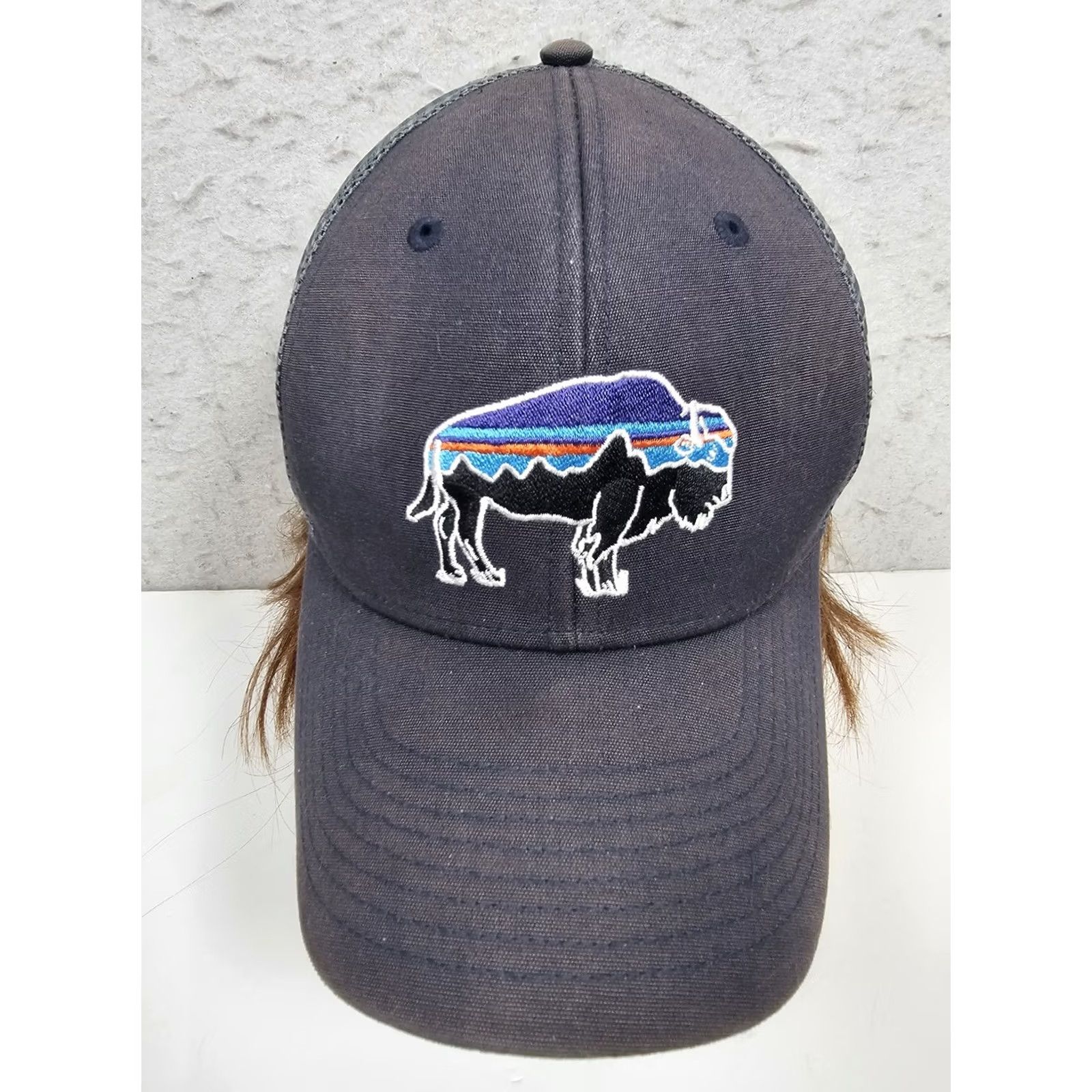 Patagonia Patagonia Hat Trucker Cap Adult One Size Blue Cotton Poly Snap Back Bison LoPro Size ONE SIZE - 6 Thumbnail
