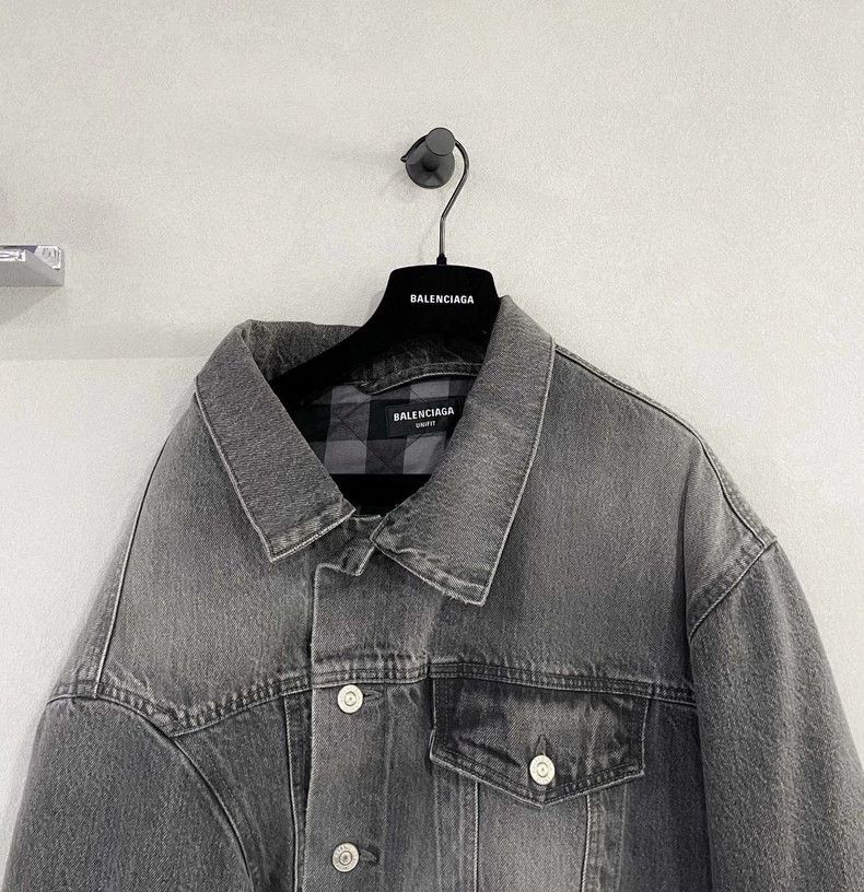 Balenciaga Balenciaga Asymmetrical Denim Cotton Jacket Size US XS / EU 42 / 0 - 3 Thumbnail