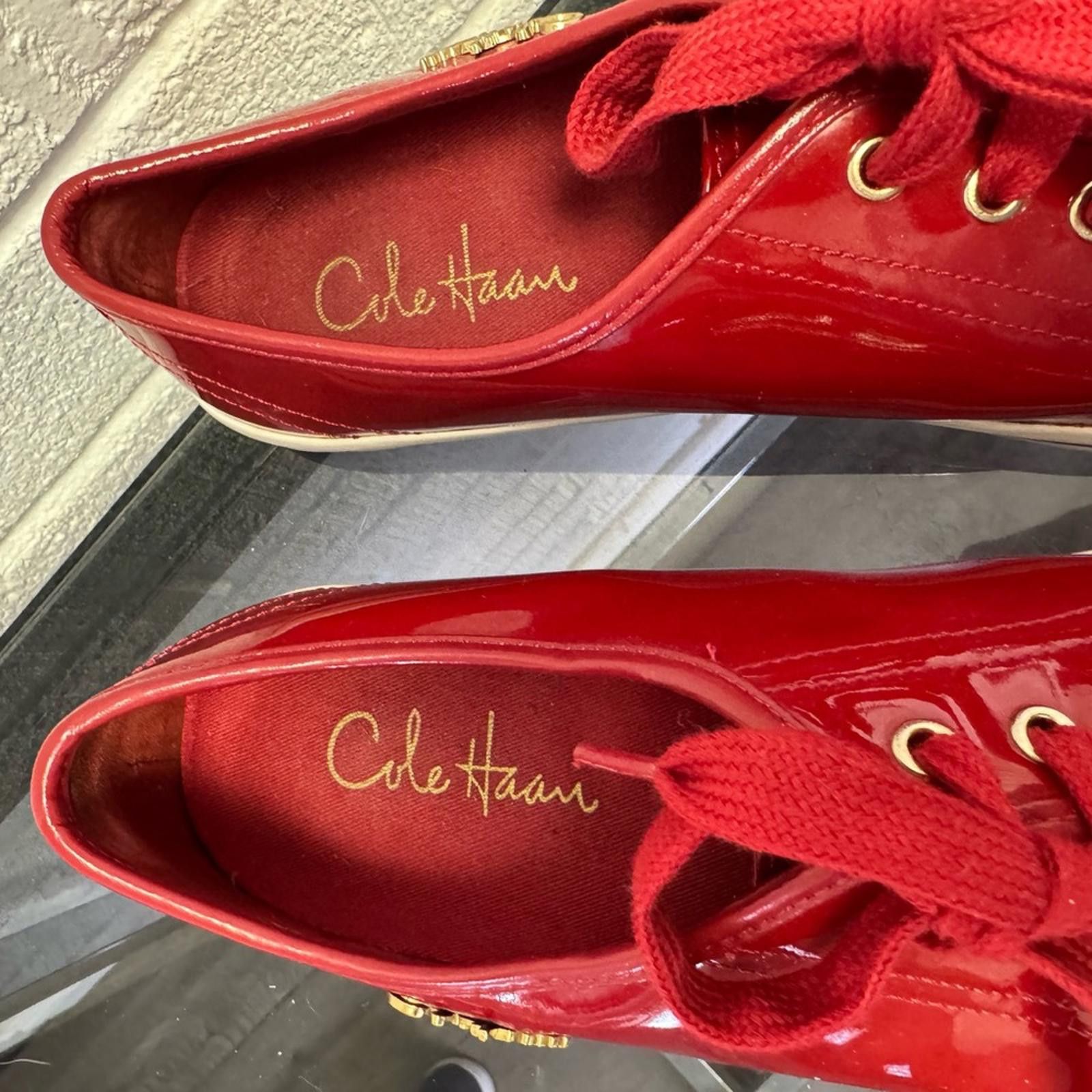 Cole Haan Cole Haan Red and White Sneakers Vibrant Canvas Design Size US 9 / IT 39 - 4 Thumbnail