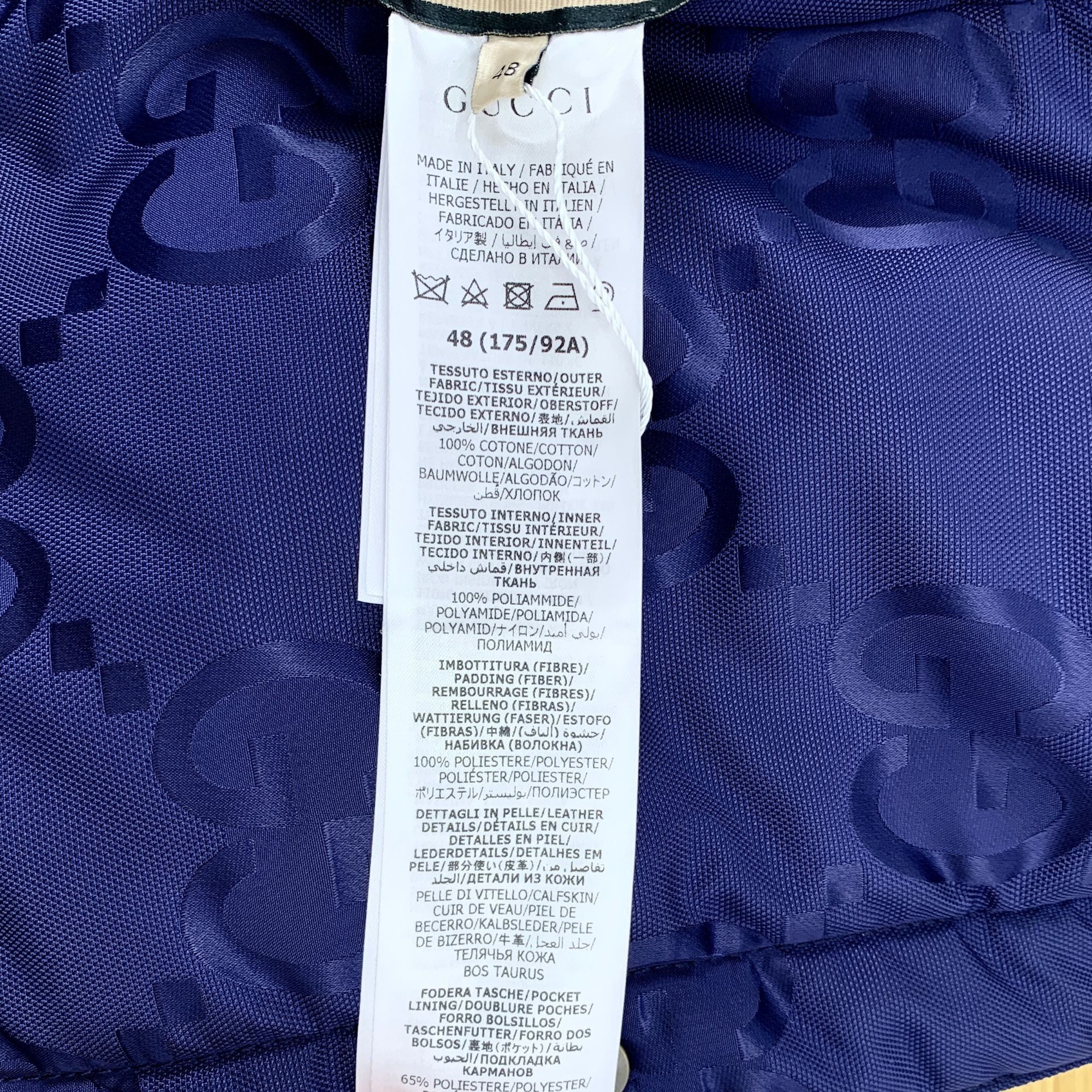 Gucci Gucci Reversible GG Logo Quilted Jacket Navy Corduroy Snap B Size US M / EU 48-50 / 2 - 7 Thumbnail