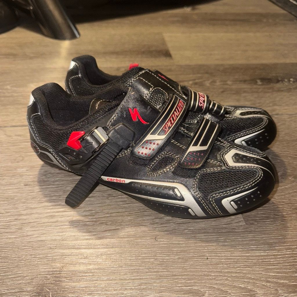 Sports Specialties Women's Specialized Black & Red Carbon Cycling Shoes Size 7 Size US 7 / IT 37 - 2 Thumbnail