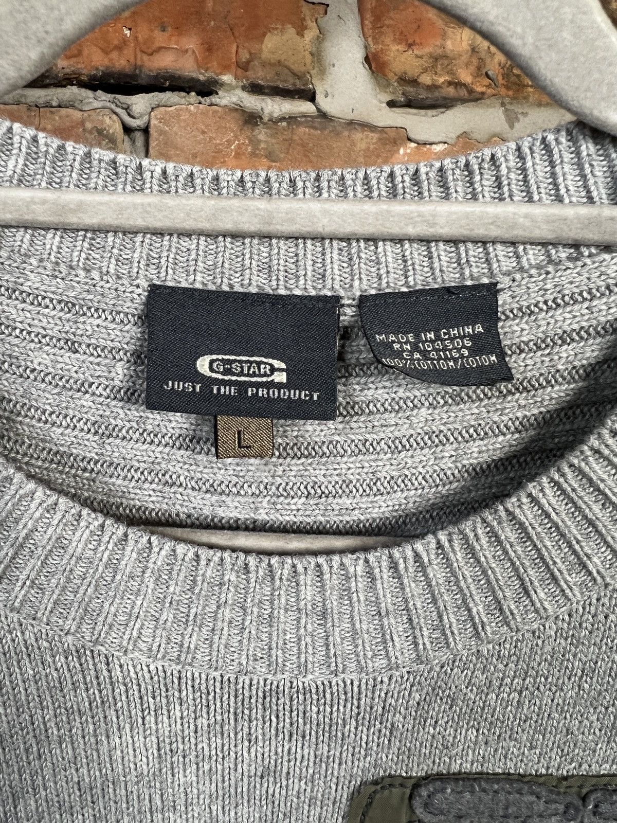 G-Star × Vintage Vintage G-Star Raw Sweater Knit Big Logo 90s Streetstyle Size US L / EU 52-54 / 3 - 3 Thumbnail