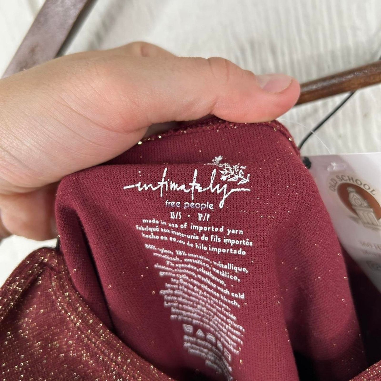 Free People Free People Red Sparkly Cropped Body Con Tank Top X-Small Size XS / US 0-2 / IT 36-38 - 5 Thumbnail