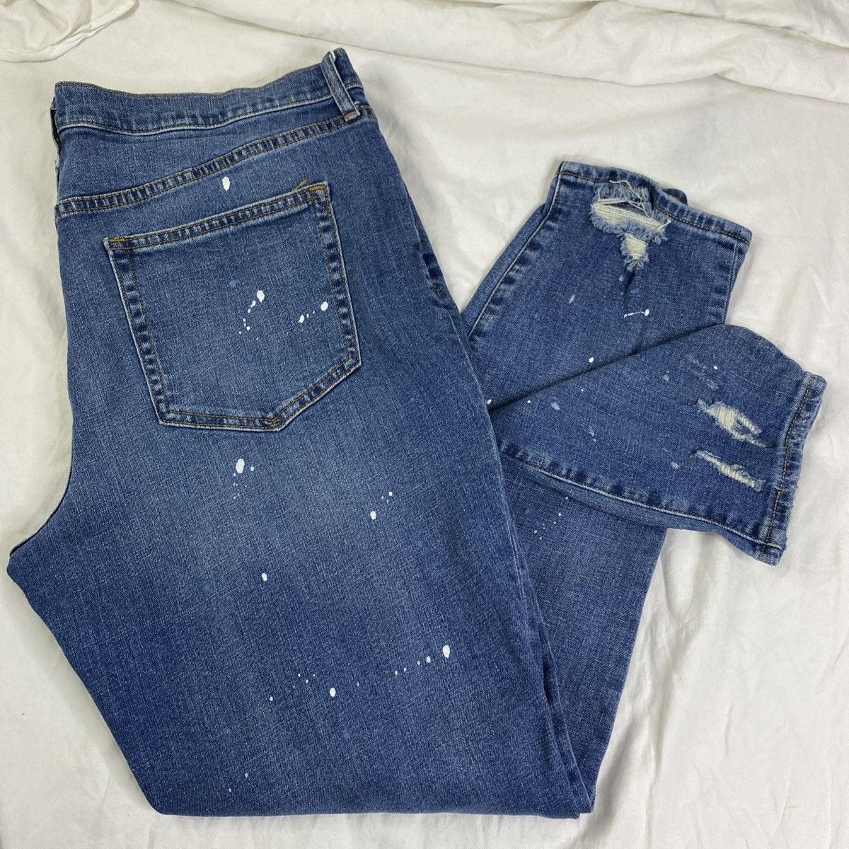 Gap Gap Jeans Woman's Sz 32 Tall Best Girlfriend Paint EUC Size 32" / US 10 / IT 46 - 1 Thumbnail