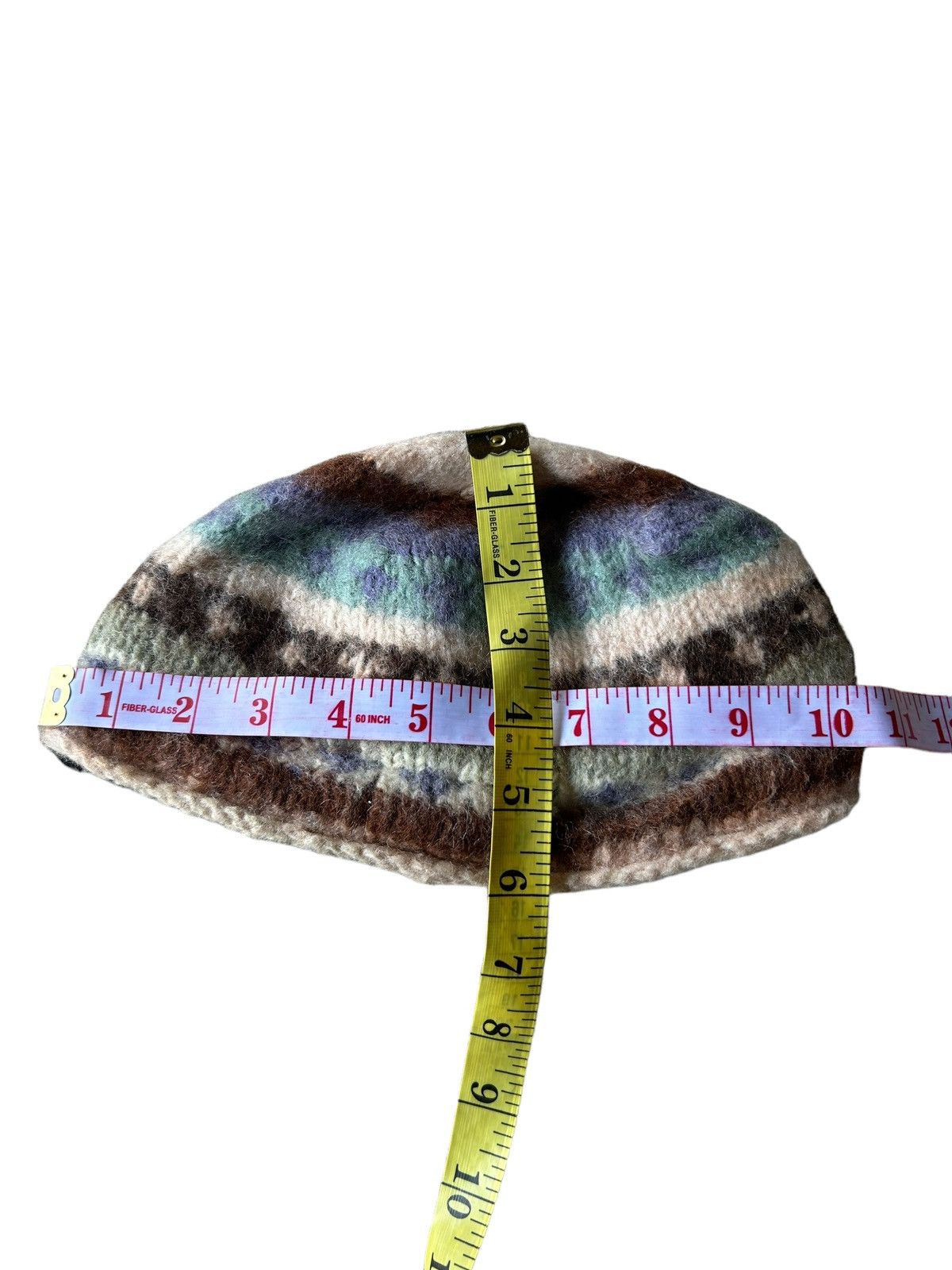 Japanese Brand Knitted Multicolour Fur Beanie Hats Size ONE SIZE - 5 Thumbnail