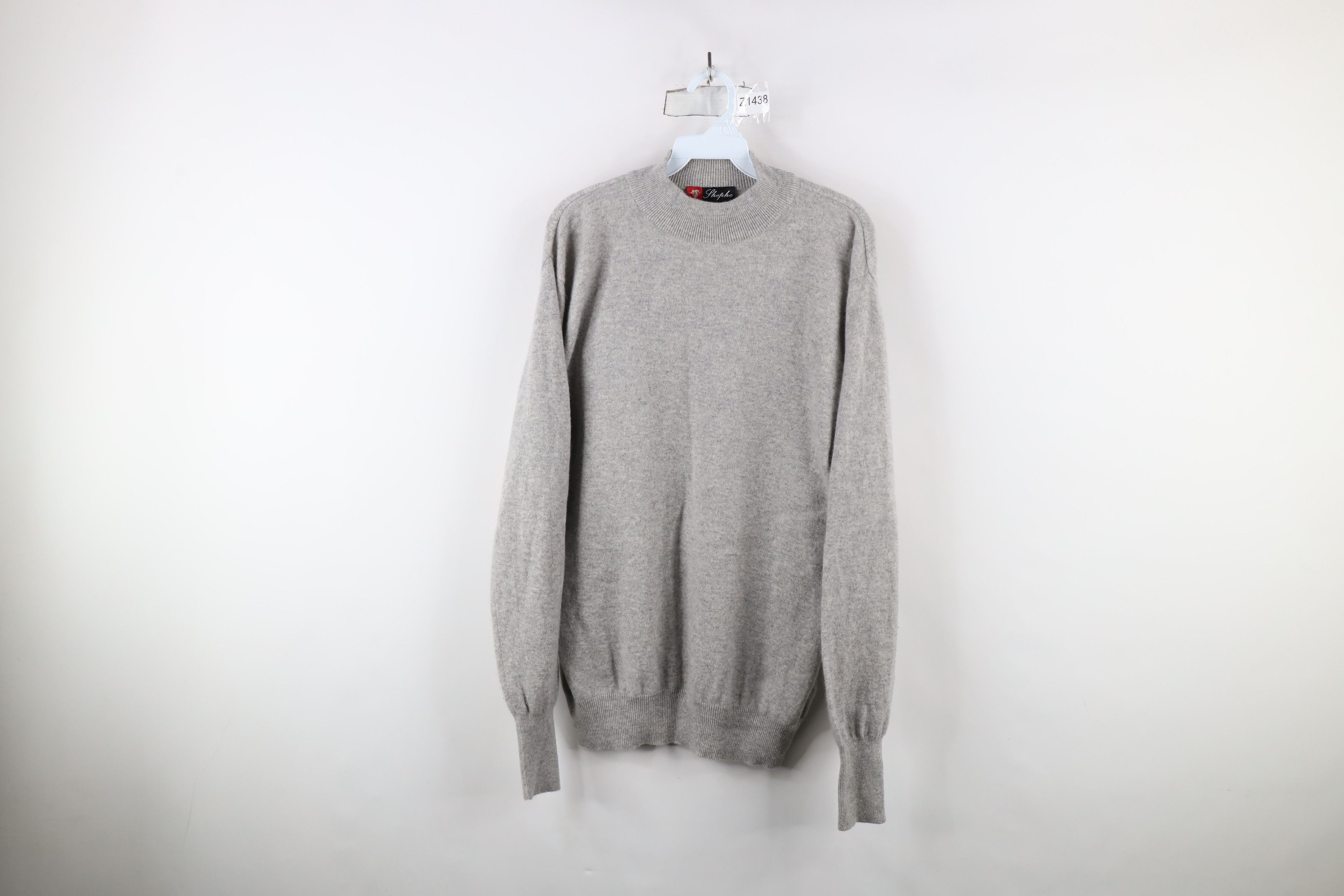 Vintage Vintage 90s Streetwear Blank Soft Cashmere Knit Sweater Size US L / EU 52-54 / 3 - 1 Thumbnail