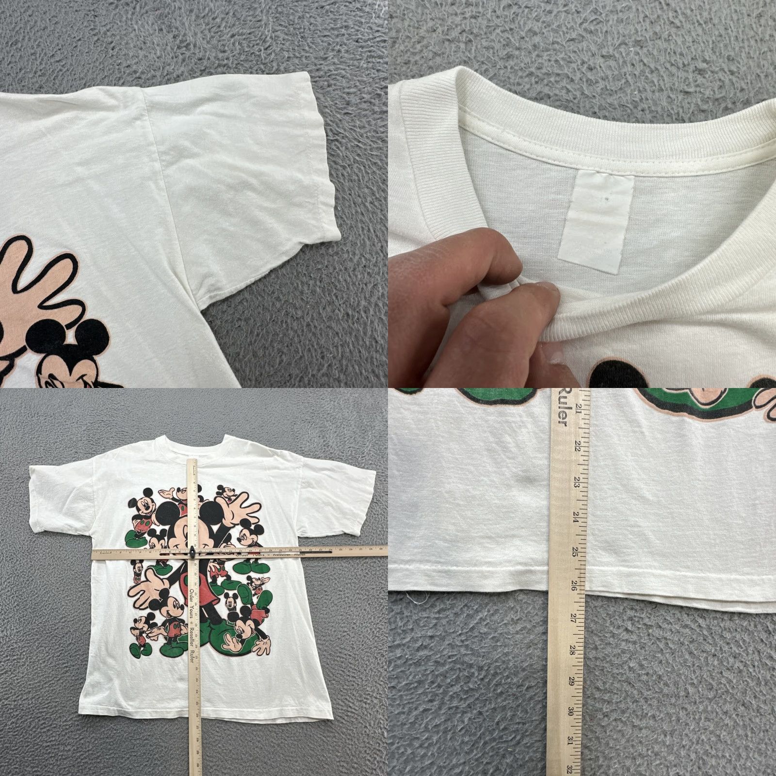 Disney VINTAGE Disney Mickey Mouse White T Shirt XL 90s Single Stitch Unisex Adults Shirt Mens Womens Size US XL / EU 56 / 4 - 8 Thumbnail