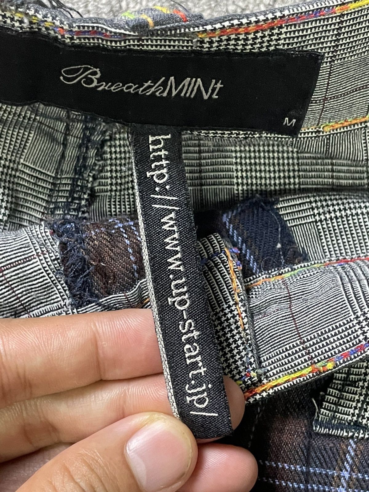 If Six Was Nine Breath Mint Double Waisted Tartan Pants (92) Size US 32 / EU 48 - 12 Thumbnail