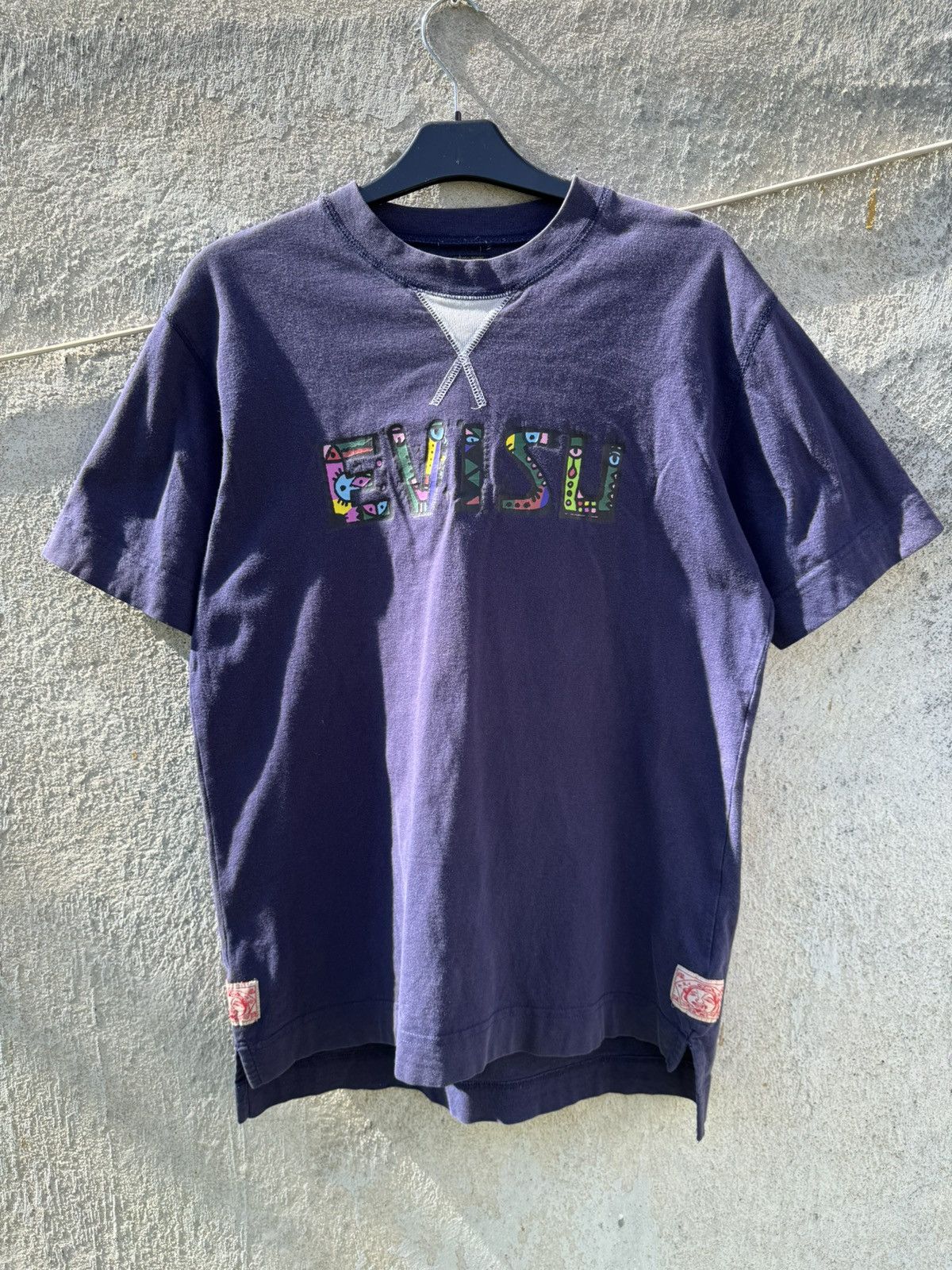 Evisu × Japanese Brand Evisu Vintage Washed Navy Logo T-shirt L Japanese brand Size US L / EU 52-54 / 3 - 16 Thumbnail