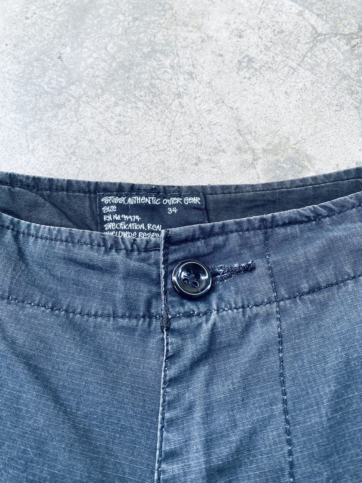 Stussy Vintage Stussy Distressed Cargo Short Pants Size US 35 - 3 Thumbnail