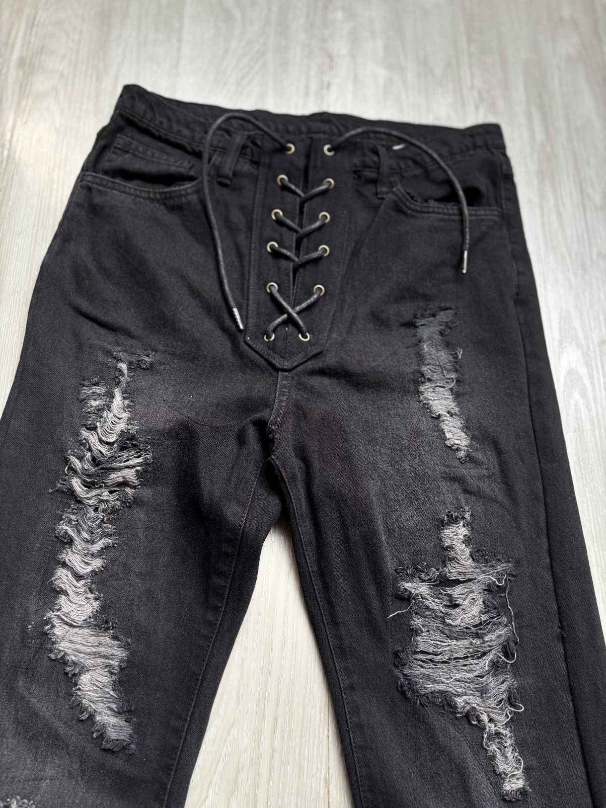 If Six Was Nine LEE Lace up flare jeans Size US 26 / EU 42 - 2 Thumbnail