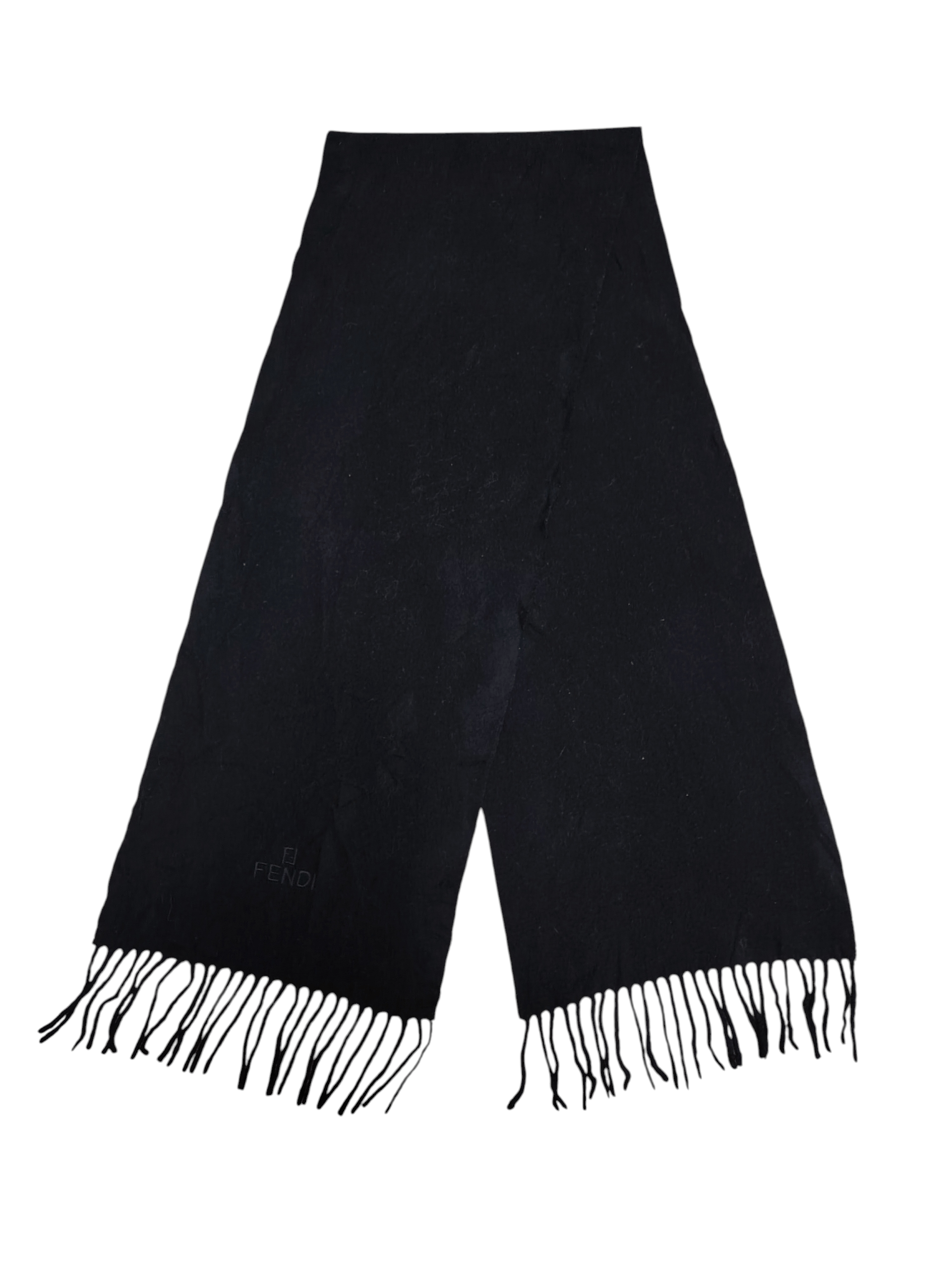 Fendi Fendi Muffler Scarf Wool Black Scarves Size ONE SIZE - 2 Thumbnail