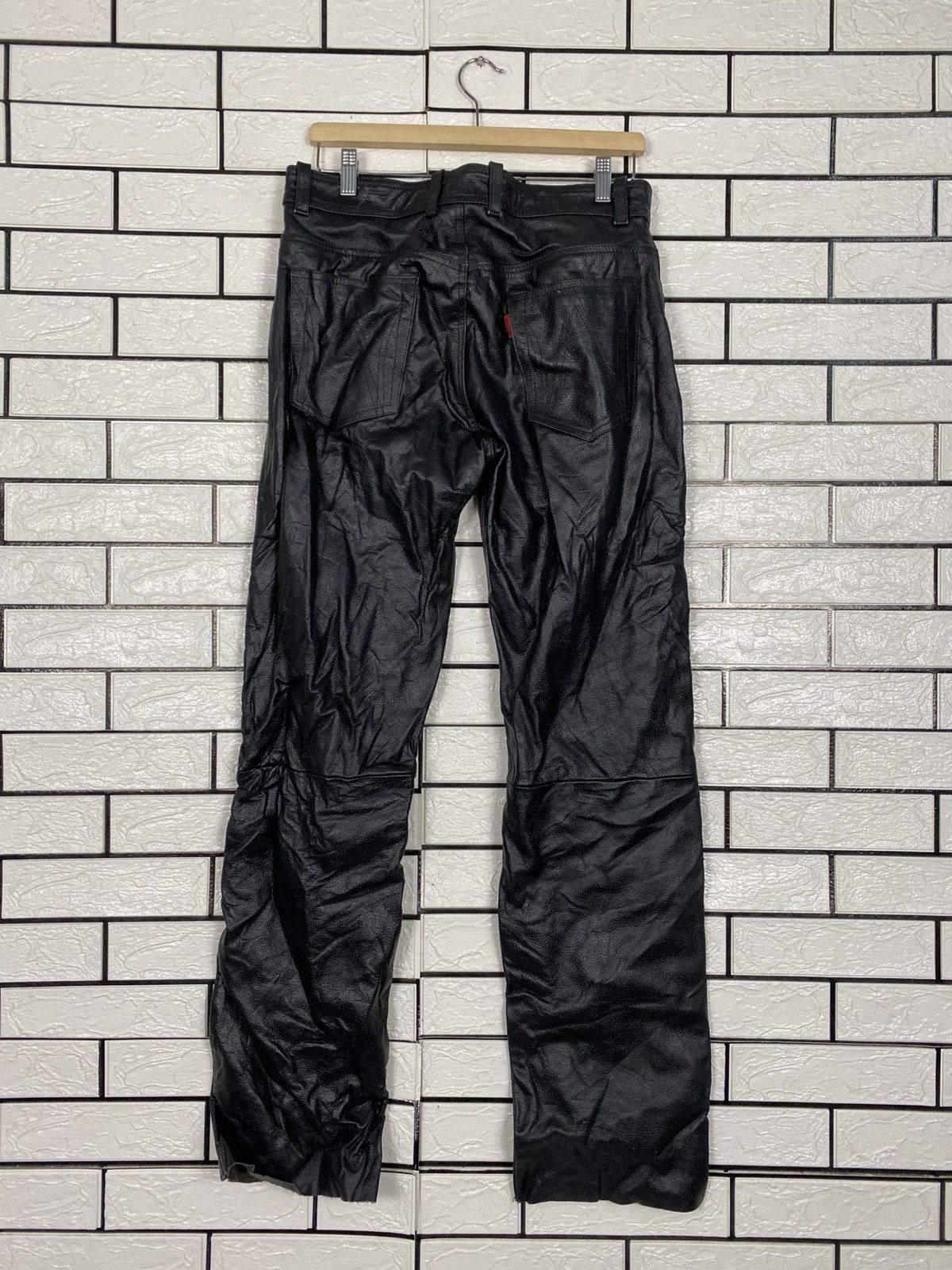 Japanese Brand Vintage Racing Genuine Leather Pants 501 Issey Miyake Size US 30 / EU 46 - 9 Thumbnail