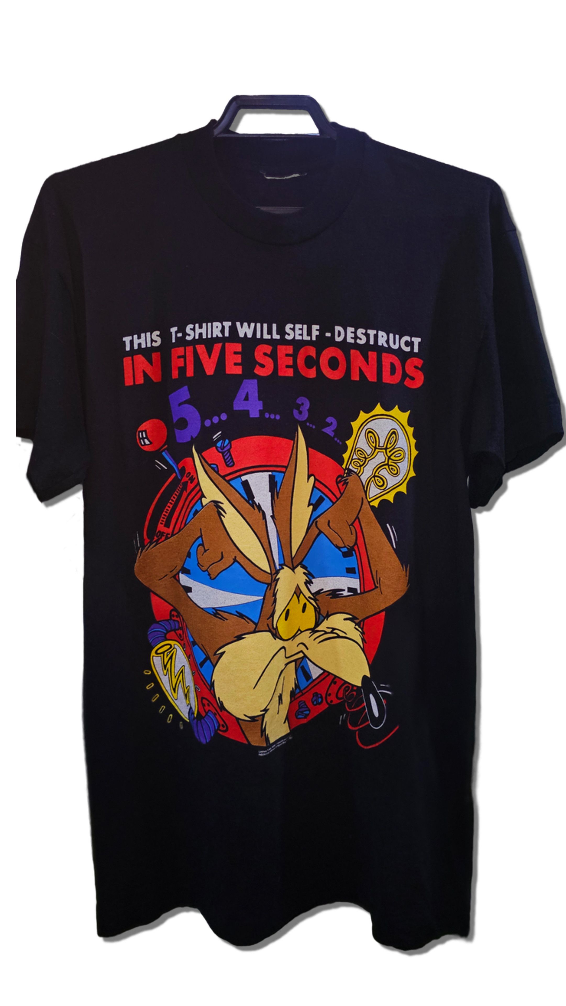Vintage 90s Vintage Looney Tunes Coyote Self Destruct T-shirt Size US M / EU 48-50 / 2 - 1 Thumbnail
