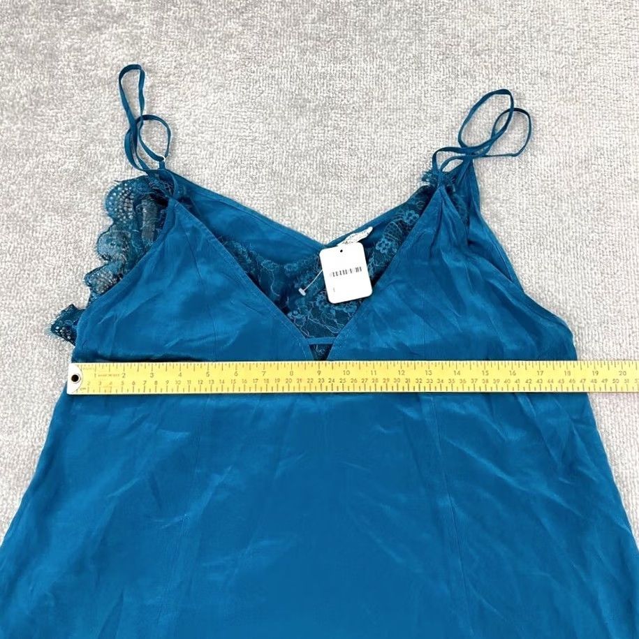 Free People Free People Intimately Blouse Womens L Blue Silk Laced Bralette Lingerie NEW Shirt Womens L Size Blue Silk Lace Bralette Size L / US 10 / IT 46 - 5 Thumbnail