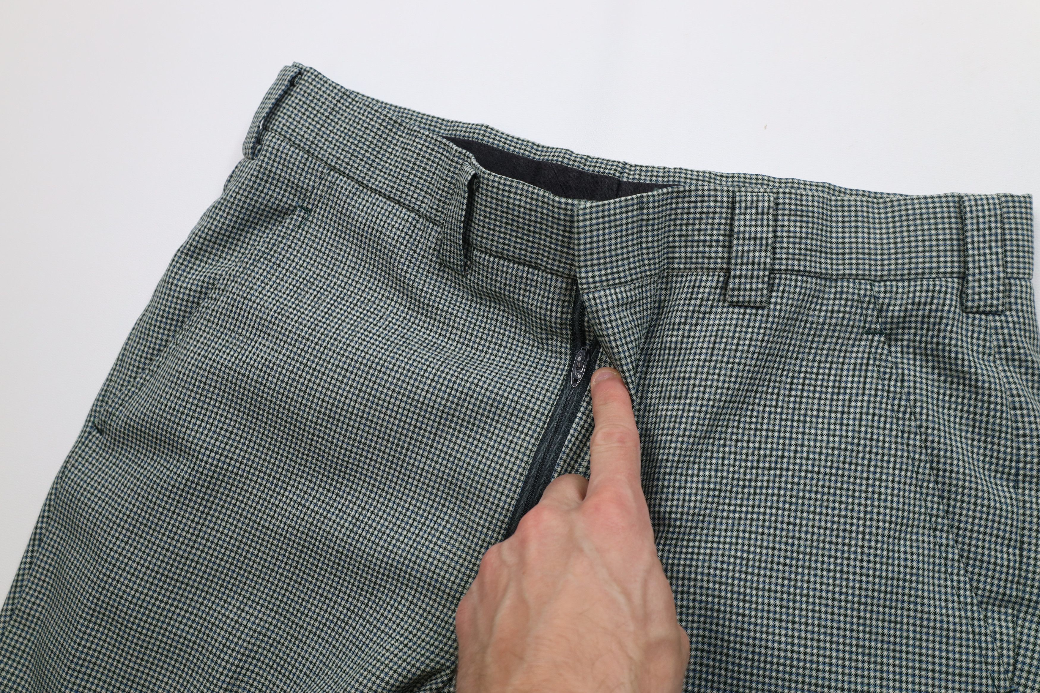 Vintage Vintage 70s Streetwear Flared Wide Leg Chino Pants Plaid USA Size US 32 / EU 48 - 6 Thumbnail