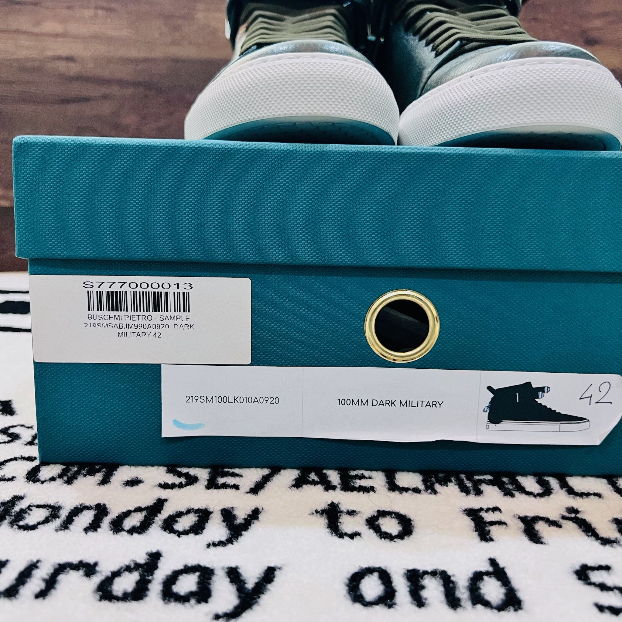 Buscemi Buscemi Padlock Clip Strap Leather Sneakers - Dark Military Size US 9 / EU 42 - 6 Thumbnail