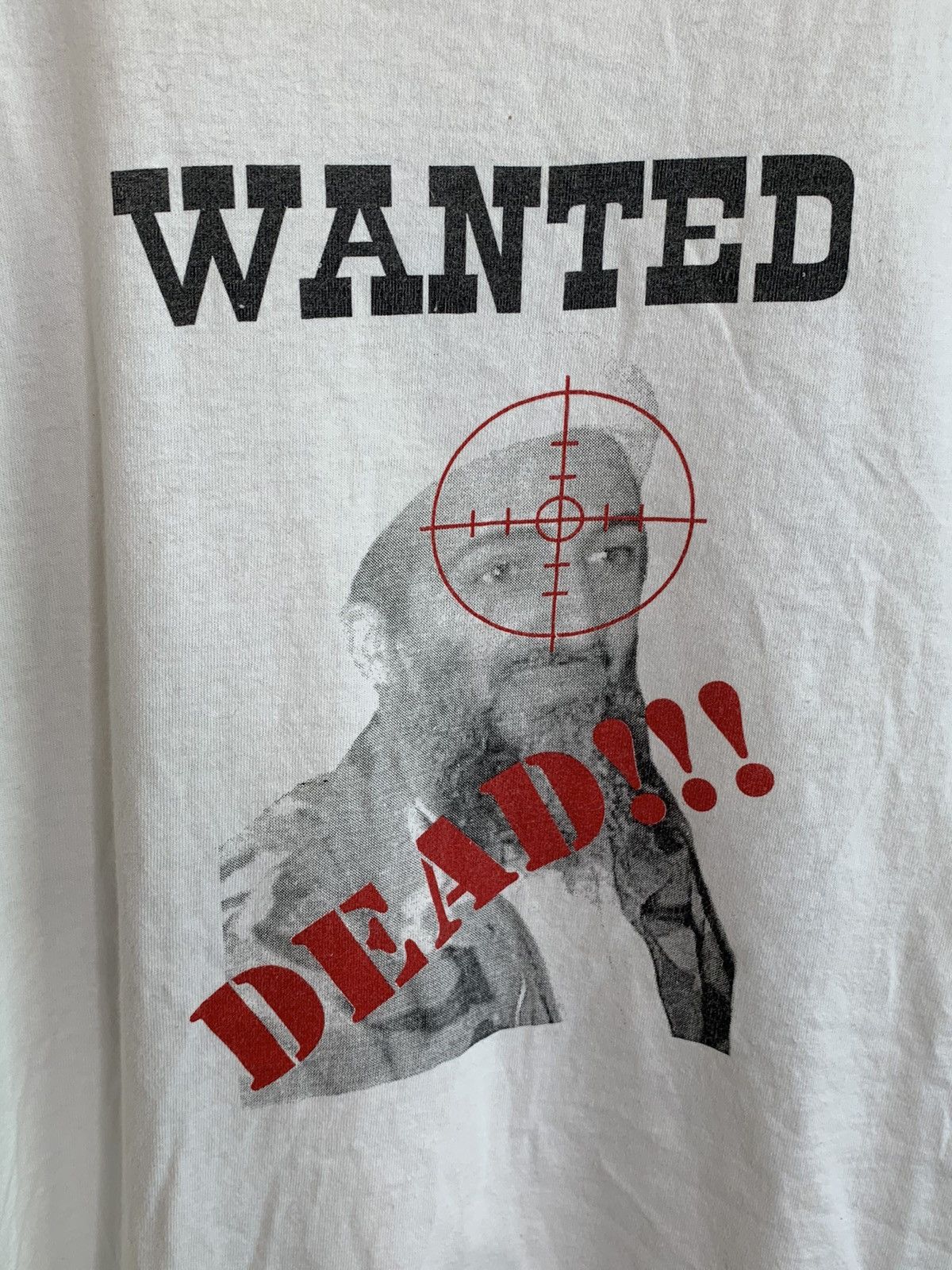 Delta × Vintage *RARE* Vintage Osama Bin Laden Wanted Dead Terrorist T-Shirt Size US XL / EU 56 / 4 - 2 Thumbnail