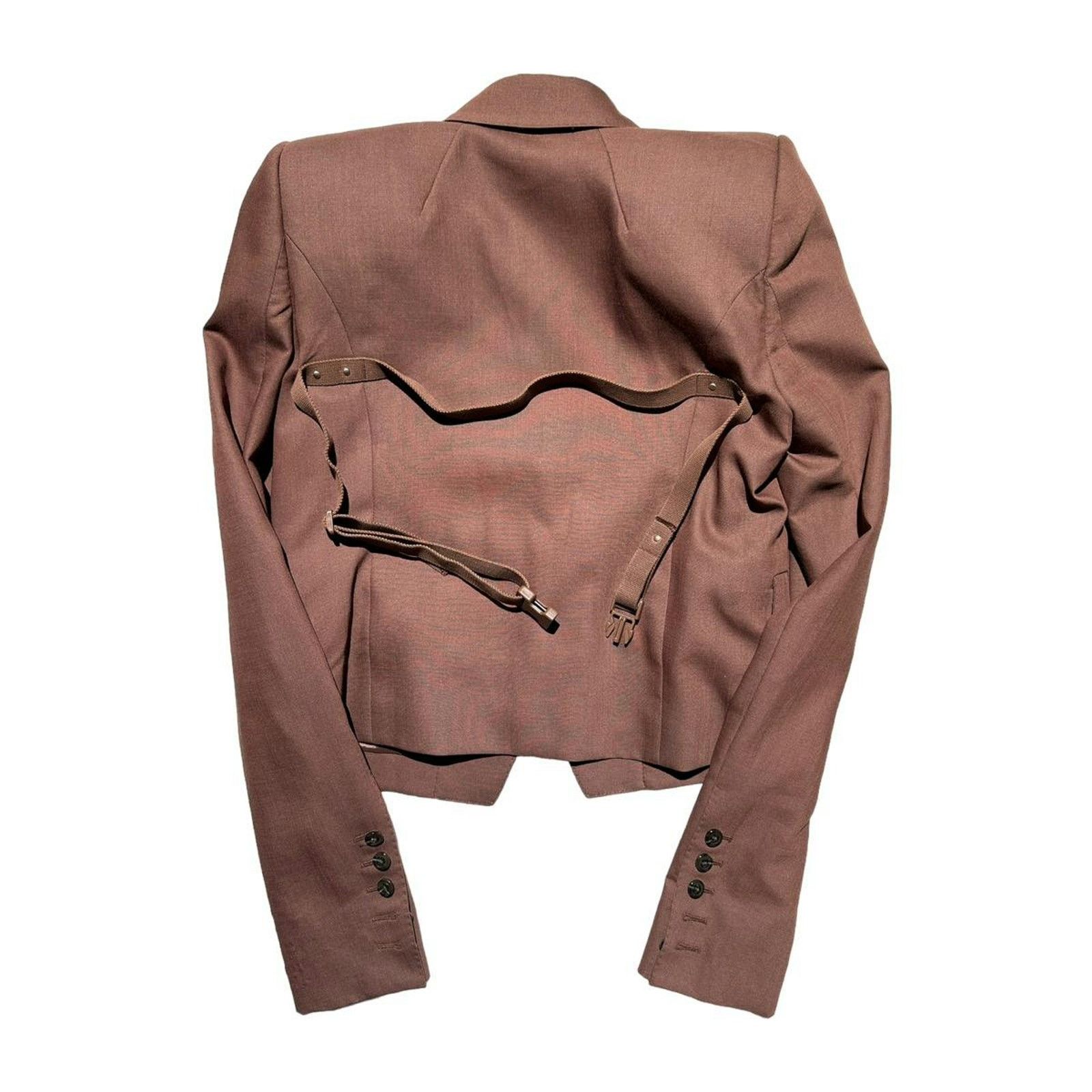 Rick Owens Drkshdw $3,150 NWT SS21 Alice bondage blazer Size US XS / EU 42 / 0 - 2 Thumbnail