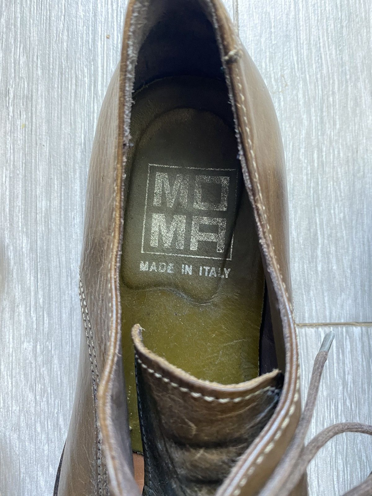 MoMA VINTAGE MOMA AVANT GARDE LEATHER HANDMADE SHOES Size US 11.5 / EU 44-45 - 7 Thumbnail