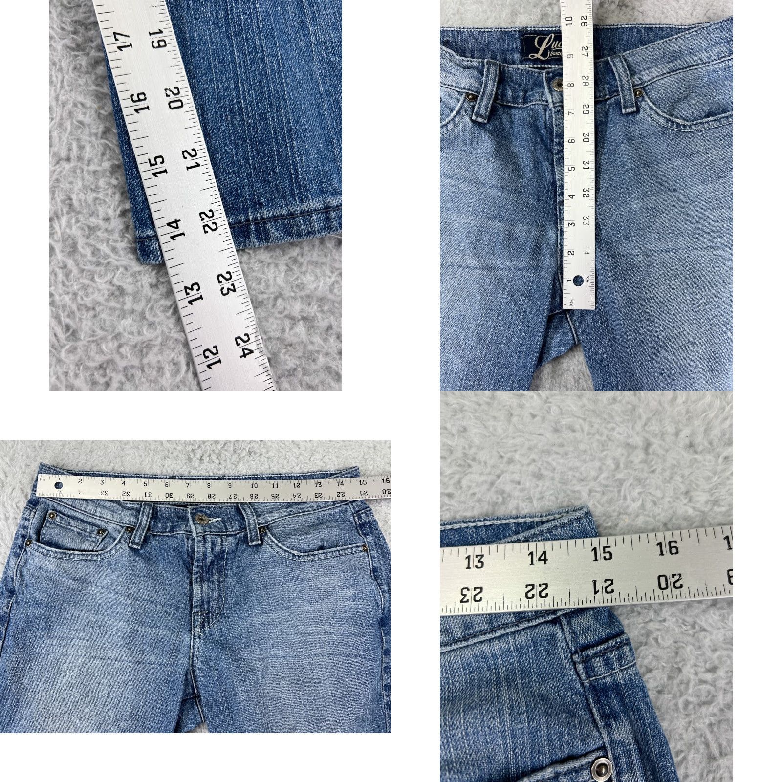Lucky Brand Lucky Brand Jeans Pants Womens 6 Blue Denim Cropped 30x22 90s Designer 5-Pocket Denim Regular Womens Size 28" / US 6 / IT 42 - 9 Thumbnail